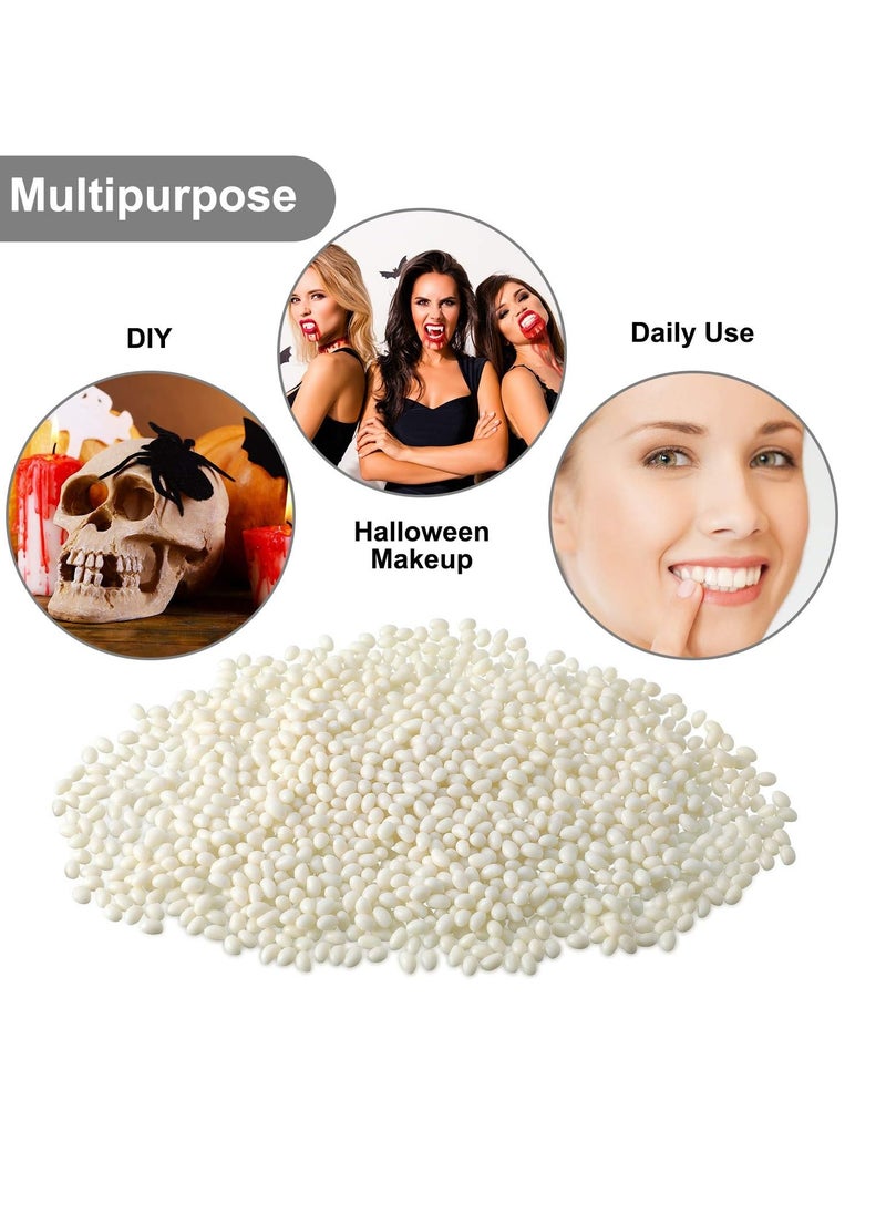 Nuanchu 100g Tooth Solid Gel Temporary Repair Kit Moldable Thermal Fitting Bead Teeth Pellet Adhesive Fake Teeth for Halloween Scary Themed Party Makeup Filling Fix the Missing Broken Tooth  - Image 2