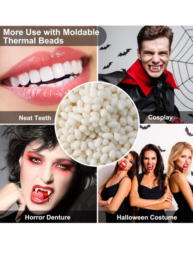 Nuanchu 100g Tooth Solid Gel Temporary Repair Kit Moldable Thermal Fitting Bead Teeth Pellet Adhesive Fake Teeth for Halloween Scary Themed Party Makeup Filling Fix the Missing Broken Tooth  - Image 4