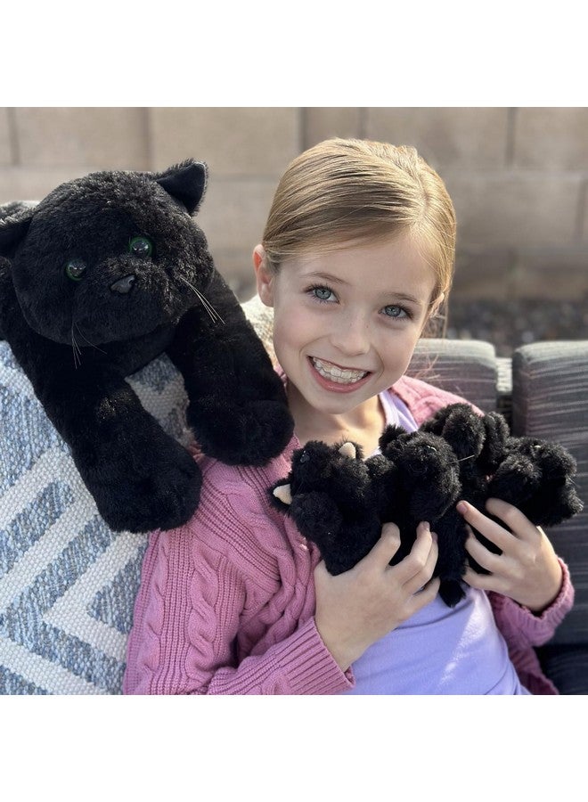 ماوجولان 5 قطع قطة سوداء قطيفة مع 4 أطفال بداخلها 20 قطة سوداء كبيرة حيوانات محشوة قطة سوداء واقعية وناعمة هدية لمحبي القطط والفتيات - Image 3