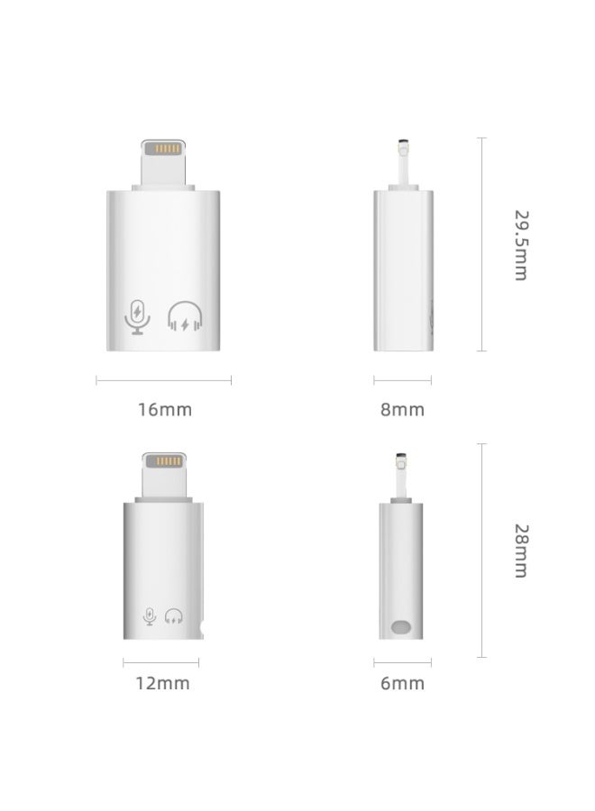 محولين من Lightning إلى USB C – محول OTG من USB C / USB 3.0 أنثى إلى Lightning ذكر لـ iPhone / iPad – يدعم قارئ البطاقات، USB، لوحة المفاتيح، الفأرة - Image 2