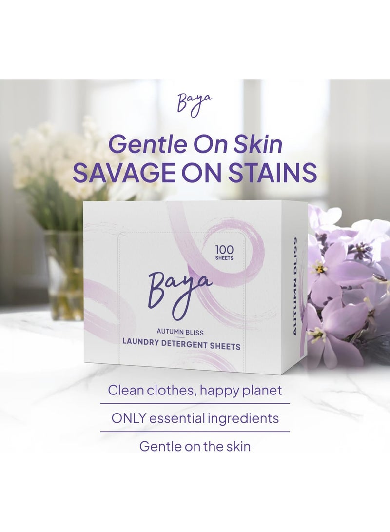 Baya Autumn Bliss Laundry Detergent Sheets 100 Sheets - Image 3