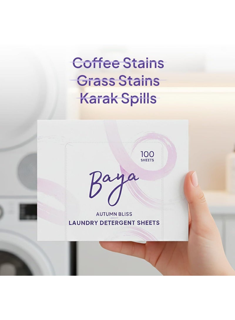 Baya Autumn Bliss Laundry Detergent Sheets 100 Sheets - Image 4