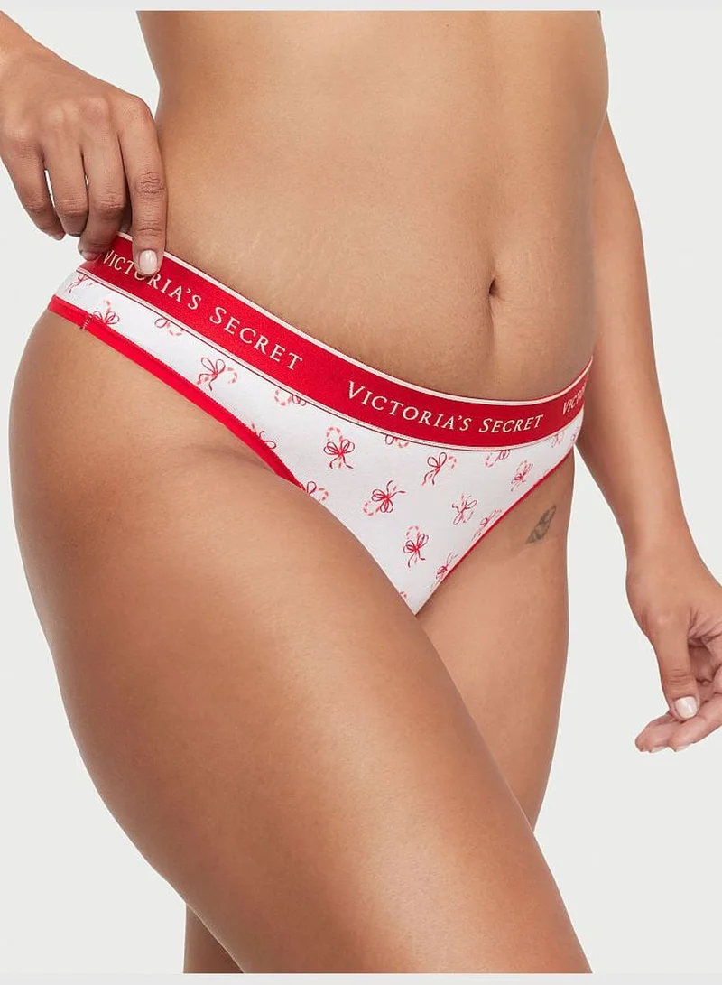 Victoria's Secret Logo Cotton Thong Panty