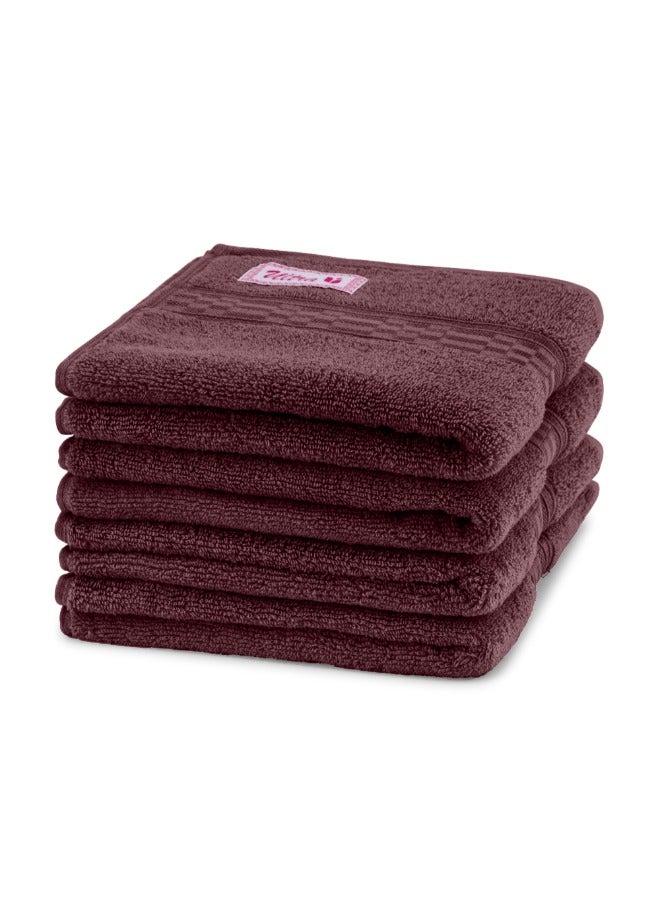 BYFT Home Ultra (Burgundy) Premium Cotton Hand Towel (50 X 90 Cm-Set Of 1) Highly Absorbent, High Quality Bath Linen With Checkered Dobby 550 Gsm - Image 4