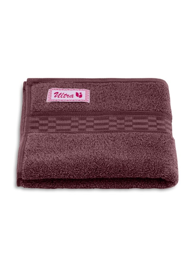 BYFT Home Ultra (Burgundy) Premium Cotton Hand Towel (50 X 90 Cm-Set Of 1) Highly Absorbent, High Quality Bath Linen With Checkered Dobby 550 Gsm - Image 2