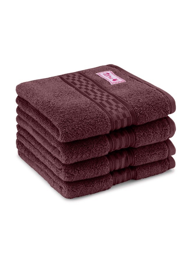 BYFT Home Ultra (Burgundy) Premium Cotton Hand Towel (50 X 90 Cm-Set Of 1) Highly Absorbent, High Quality Bath Linen With Checkered Dobby 550 Gsm - Image 5