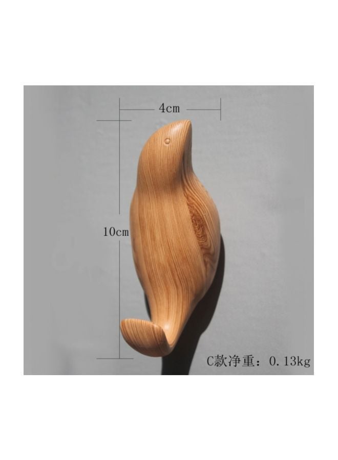 NIBEMINENT Qiangtie Wooden Wall Hook Brown 11x4cm  - Image 2