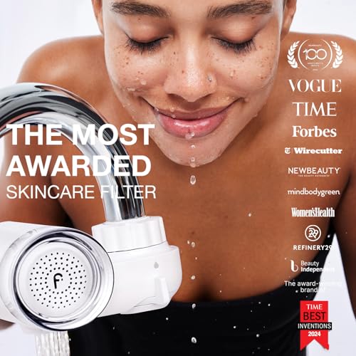 Filterbaby Skincare Filter 2.0, Bathroom Sink Filter Faucet for Skin Care, 99.9% Chlorine Removal - 0.000001 mm Carbon Fiber, Clinically Tested, Skin Hydration in 2 Weeks -(Pearlescent White) - Image 2