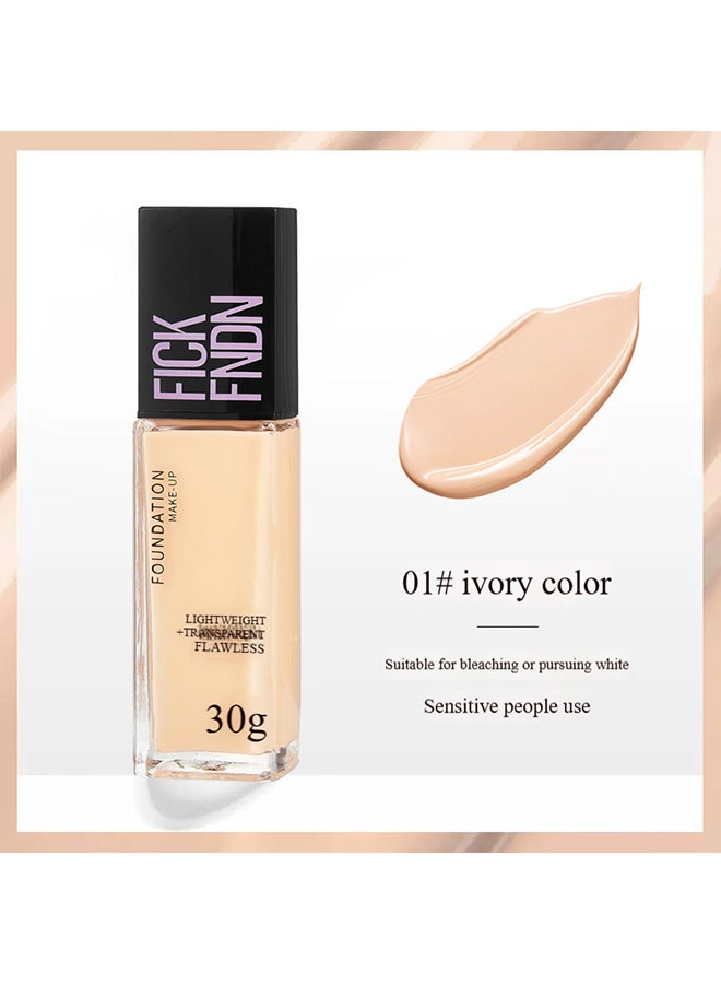 EELHOE Fit Matte Poreless Foundation, Classic Ivory | Matte Liquid Foundation | Oil Control Liquid Foundation | Liquid Foundation with SPF, 30 ml.