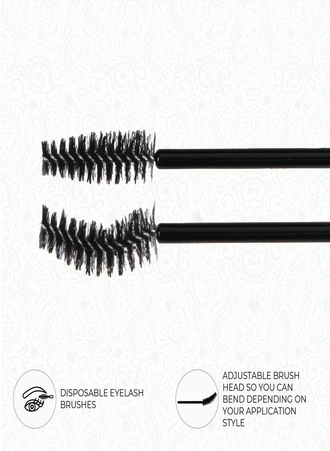 ForPro Professional Collection أدوات تطبيق الماسكارا من فور برو، فرشاة رموش قابلة للتخلص، عصي الماسكارا، سوداء، 200 قطعة - Image 4
