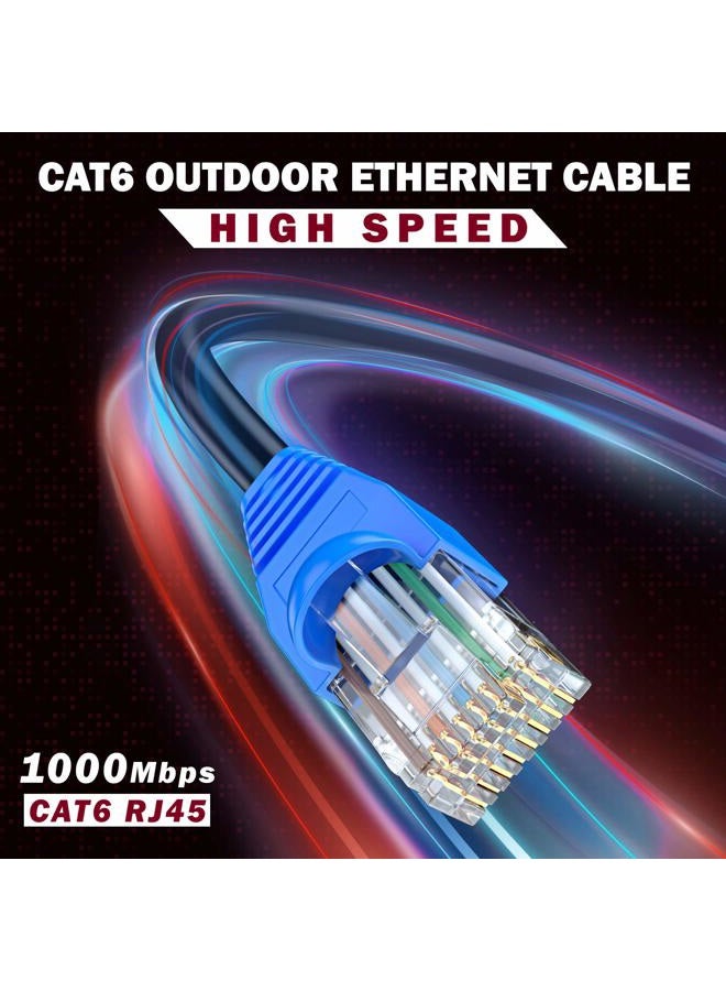Maximm Cat6 Heavy Duty Outdoor Cable 150 ft - Black - Zero Lag Pure Copper Waterproof Ethernet Cable Suitable for Direct Burial Installations. - Image 5