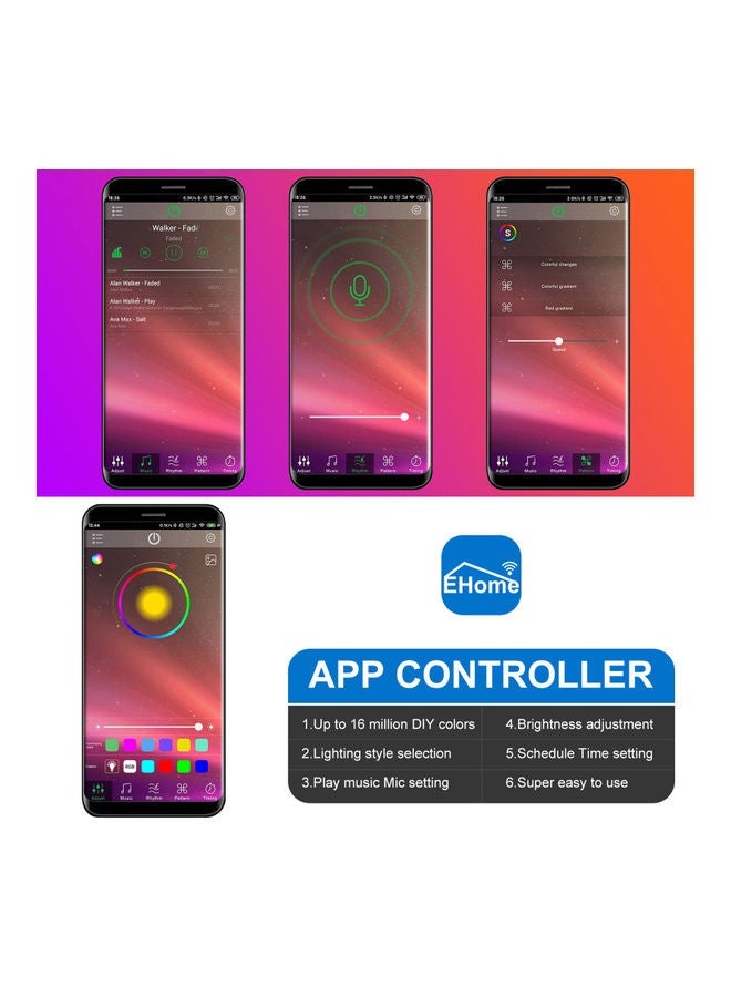 NIBEMINENT Interior Bluetooth Control Strip Lights - Image 4