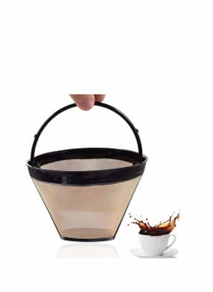 1PC Permanent Reusable #4 Cone Shape Coffee Filter Mesh Basket Stainless New