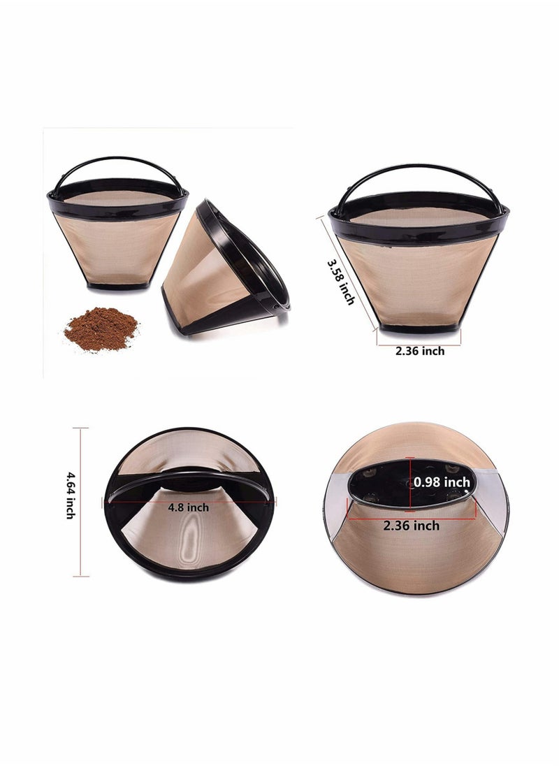 SYOSI - 1PC Permanent Reusable #4 Cone Shape Coffee Filter Mesh Basket Stainless New - Image 1