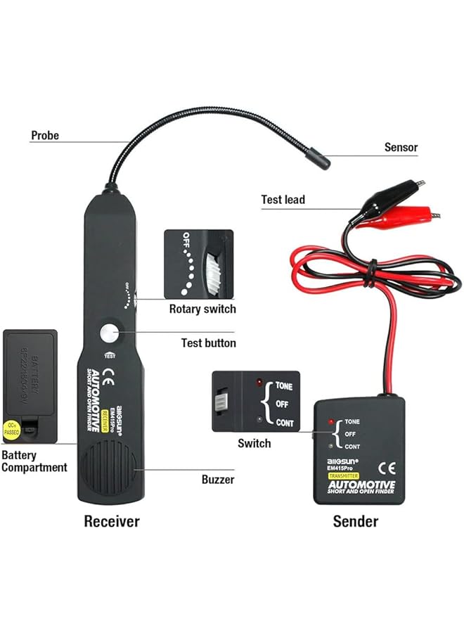 Generic Automotive Electrical Circuit Tester Open Short Circuit Finder Car Wire Auto Circuit Diagnostics Test Tool  - Image 4