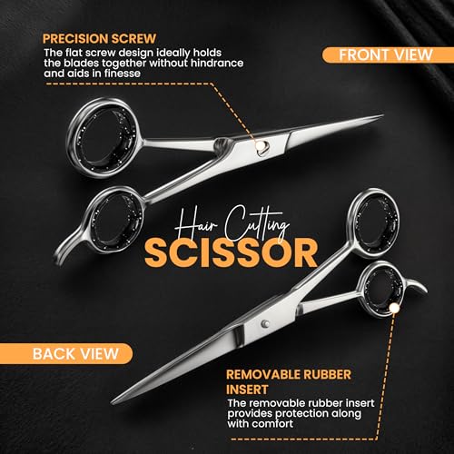 Utopia Care Hair Cutting and Professional Hairdressing Scissors 6.5 Inch, Premium Stainless Steel Shears with Smooth Razor and Sharp Edge Blades for Salons, Men, Women and Kids, Silver - Image 2