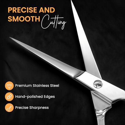 Utopia Care Hair Cutting and Professional Hairdressing Scissors 6.5 Inch, Premium Stainless Steel Shears with Smooth Razor and Sharp Edge Blades for Salons, Men, Women and Kids, Silver - Image 4