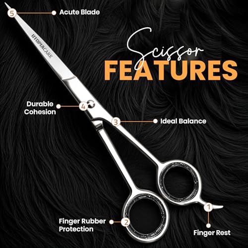 Utopia Care Hair Cutting and Professional Hairdressing Scissors 6.5 Inch, Premium Stainless Steel Shears with Smooth Razor and Sharp Edge Blades for Salons, Men, Women and Kids, Silver - Image 3