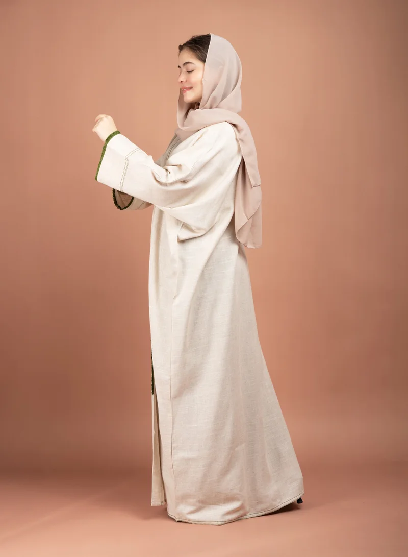 اكسا عباية اماراتية لينين كريمي AIK5059