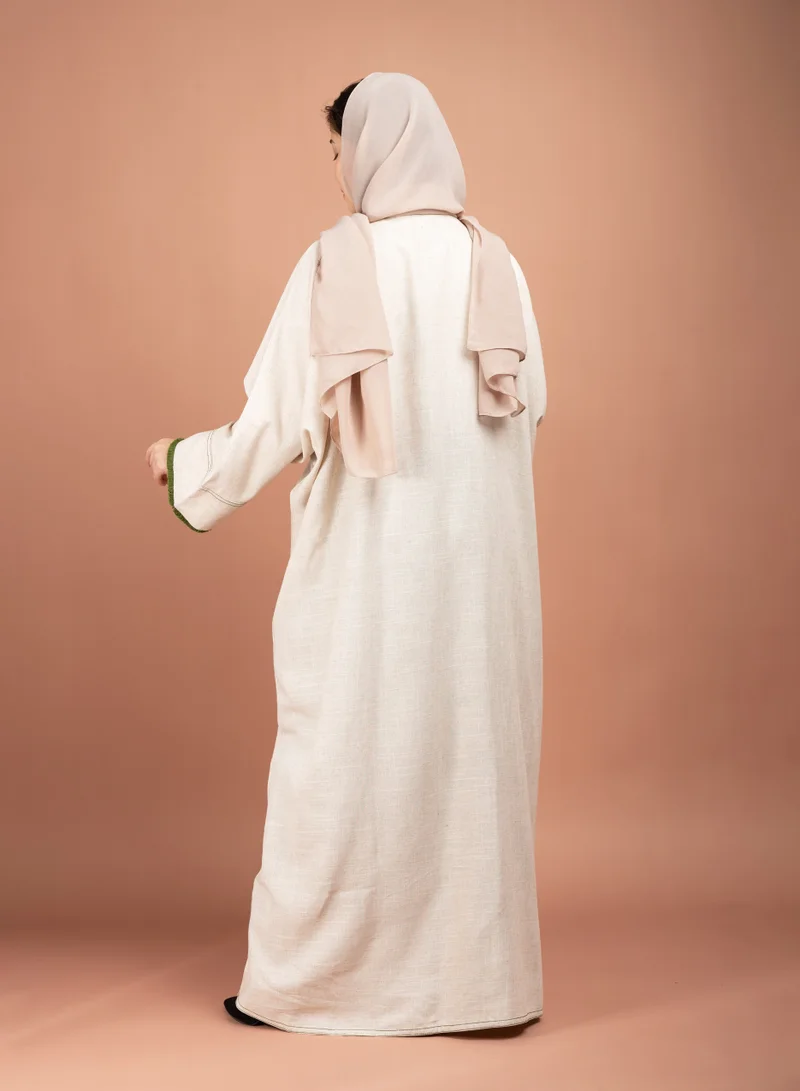 اكسا عباية اماراتية لينين كريمي AIK5059