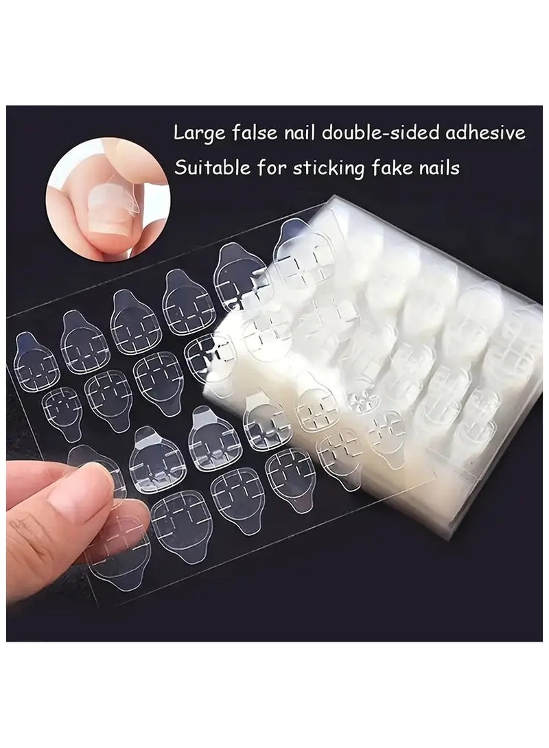 240 Pcs Thin Breathable Adhesive Tabs Fake Nail Glue Sticker 10 Sheets Super Sticky Double Sided Tips (Germany Jelly Gel) Flexible for Acrylic False Nails Manicure Tape (240 Pcs) - Image 2