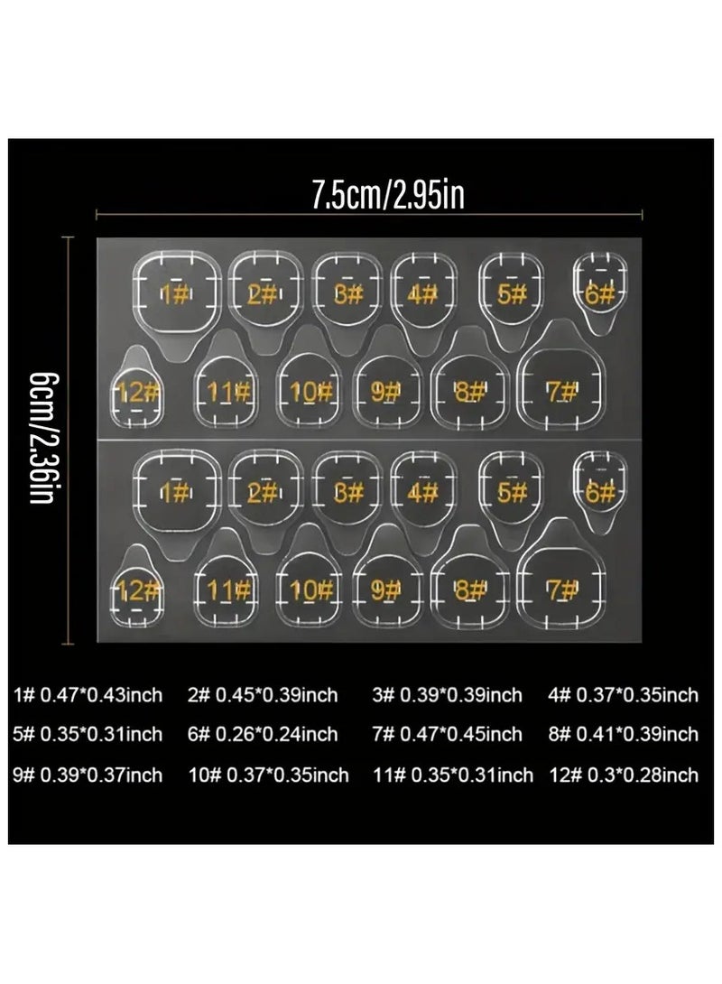 240 Pcs Thin Breathable Adhesive Tabs Fake Nail Glue Sticker 10 Sheets Super Sticky Double Sided Tips (Germany Jelly Gel) Flexible for Acrylic False Nails Manicure Tape (240 Pcs) - Image 5