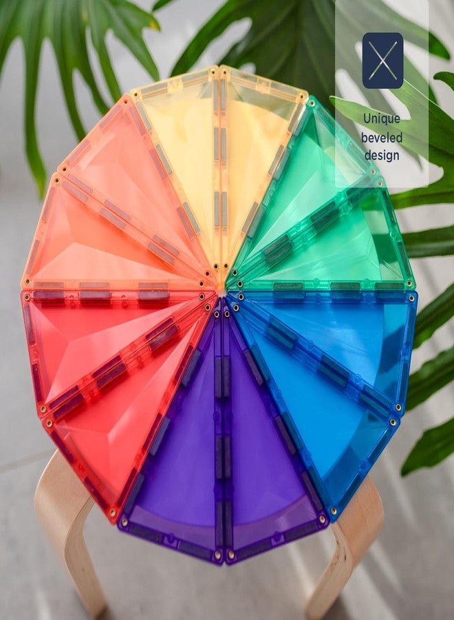 CONNETIX Magnetic Tiles Rainbow Geometry Pack, 30 Pieces - Image 4