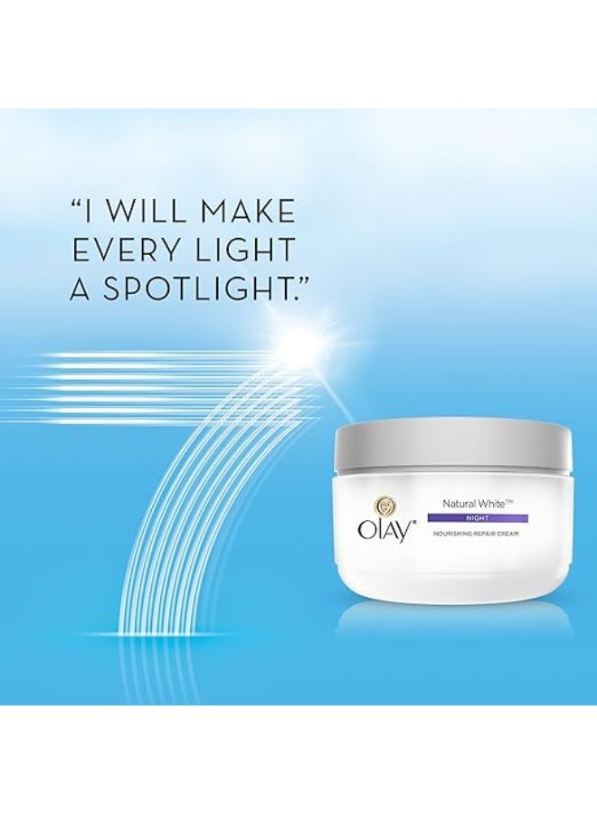 Olay Night Cream Natural White Fairness Night Moisturiser, 50G - Image 2