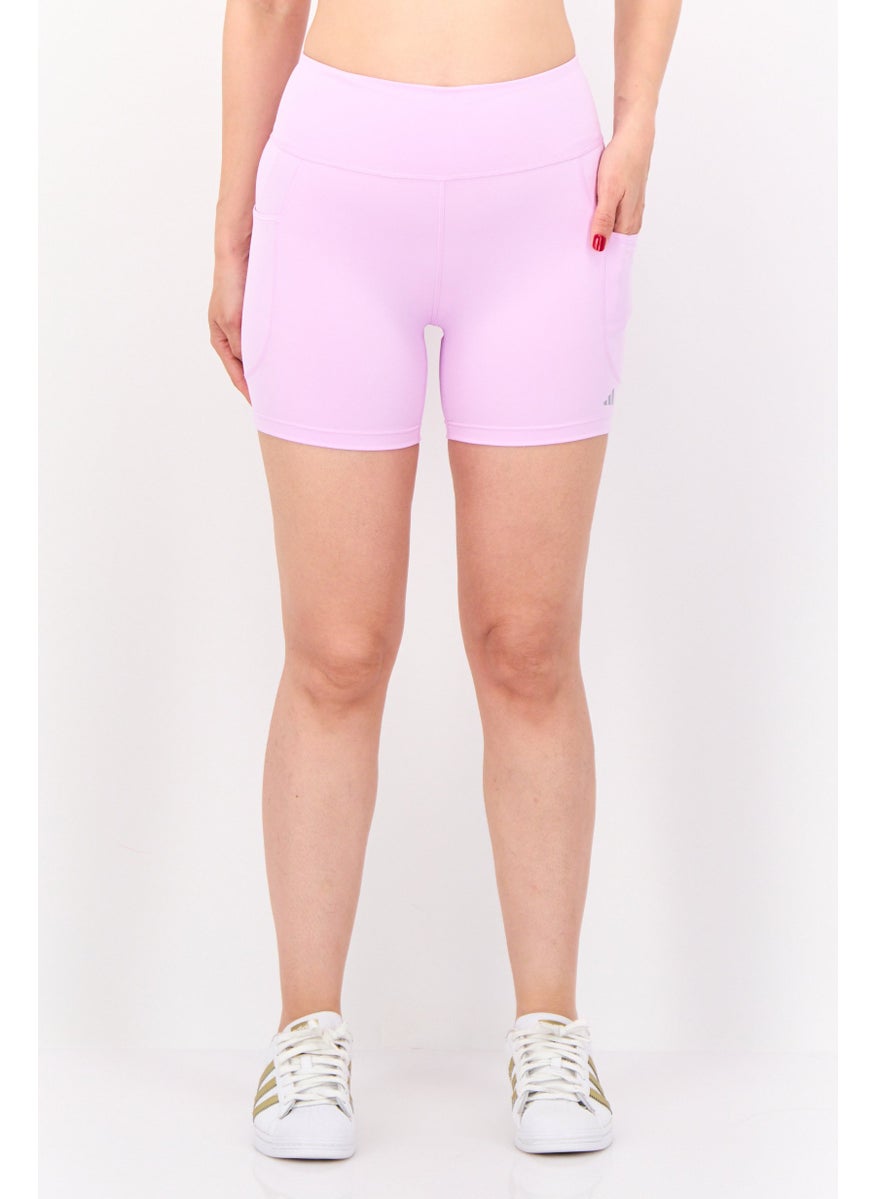Adidas Women Tight Fit 5 Inch Inseam Training Shorts, Lilac  - Image 1
