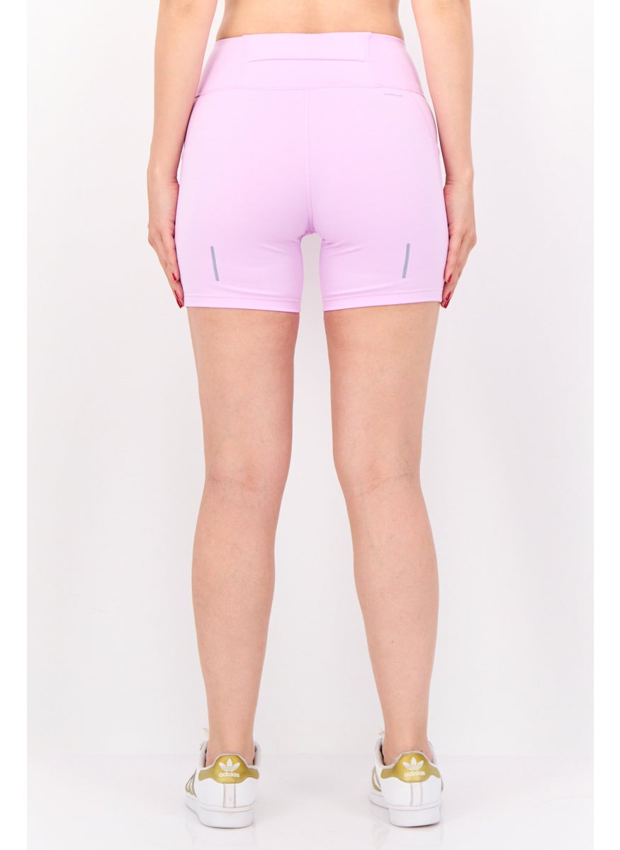 Adidas Women Tight Fit 5 Inch Inseam Training Shorts, Lilac  - Image 3