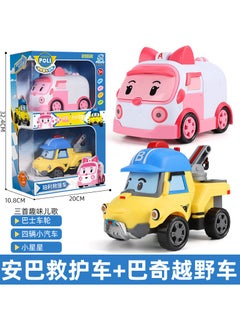 Arabest Authentic POLI Transforming Police Car Robot Model 981-2 Amba + Bucky +3 songs [non-deformable] Large size 