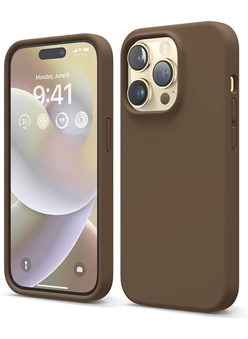 Elago Silicone Case Cover for iPhone 14 Pro - Brown