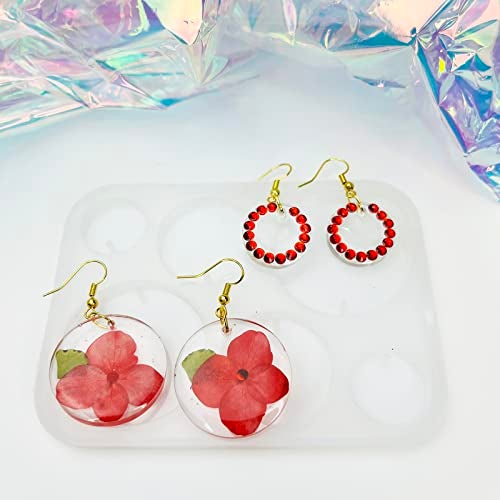 Sanglow 10pcs Resin Earring Mold,Silicone Resin Jewelry Molds Set for Epoxy Resin Dangle Pendant Molds for Women - Image 4