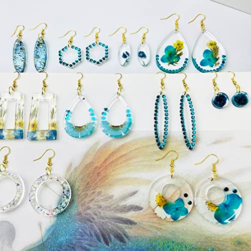 Sanglow 10pcs Resin Earring Mold,Silicone Resin Jewelry Molds Set for Epoxy Resin Dangle Pendant Molds for Women - Image 5