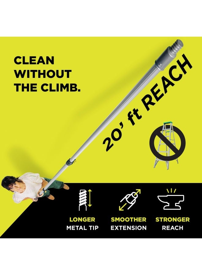 DOCAZOO DOCA Telescoping Pole 512 Ft  Extension Pole for Cleaning Feather Duster Window Washing Kit Paint Roller Window Squeegee  High Reach Extendable Kit for Indoor  Outdoor  Pole Only - Image 3