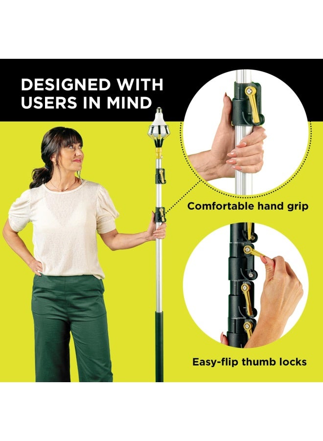 DOCAZOO DOCA Telescoping Pole 512 Ft  Extension Pole for Cleaning Feather Duster Window Washing Kit Paint Roller Window Squeegee  High Reach Extendable Kit for Indoor  Outdoor  Pole Only - Image 5