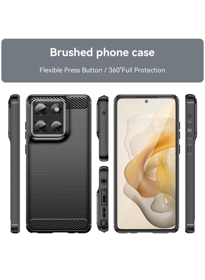 erorex Case For Motorola Moto G Stylus 5G 2025 Carbon Fiber Brushed Texture TPU Phone Case - Image 2