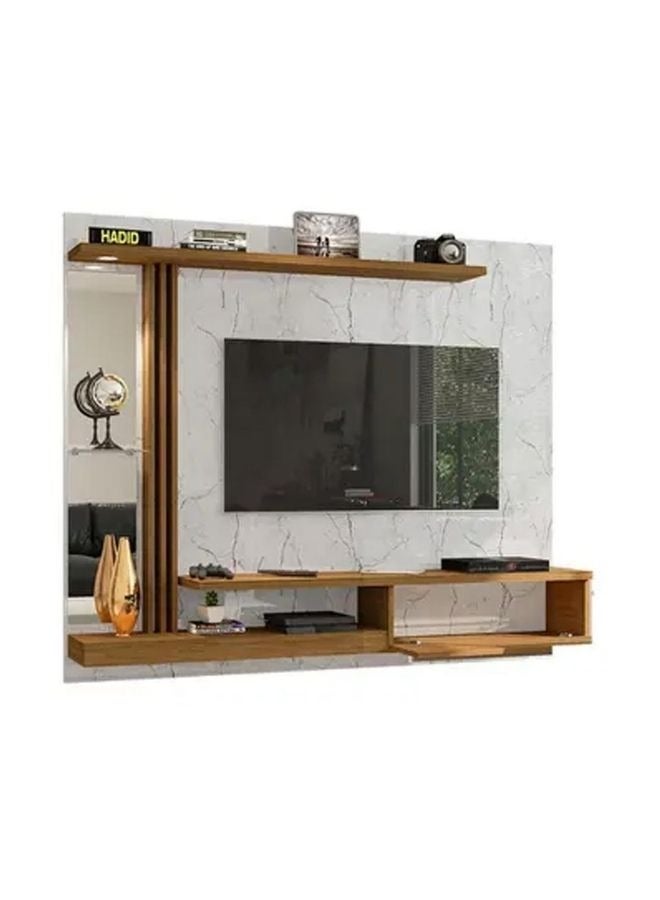 Karnak Denver Floating TV Wall Panel for TVs up to 55 Inches – 160cm MDF Modern Wall-Mounted Entertainment Unit with Doors, White Finish – Living Room & Bedroom TV Stand