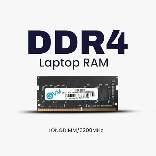 EVM 8GB DDR4 Laptop RAM 3200MHz | SO-DIMM – 1.2V Low Voltage | 260-PIN Pin, Intel & AMD Compatible | High-Speed Laptop Memory Upgrade | 10 Year Warranty (EVMT8G3200S88P) - Image 2