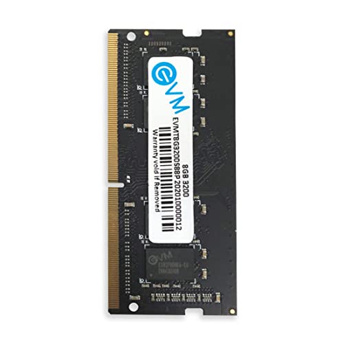EVM 8GB DDR4 Laptop RAM 3200MHz | SO-DIMM – 1.2V Low Voltage | 260-PIN Pin, Intel & AMD Compatible | High-Speed Laptop Memory Upgrade | 10 Year Warranty (EVMT8G3200S88P) - Image 1