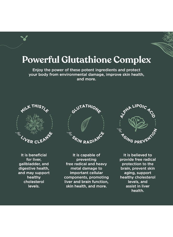 Nature Bound Pure Glutathione Supplement (500mg, 30 Veg Capsules) - Image 5