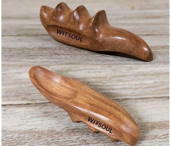 WITSOUL أداة تدليك ويدسول الخشبية لتخفيف الألم وحفظ الإبهام أداة ضغط الأنسجة العميقة قطعة واحدة - Image 5