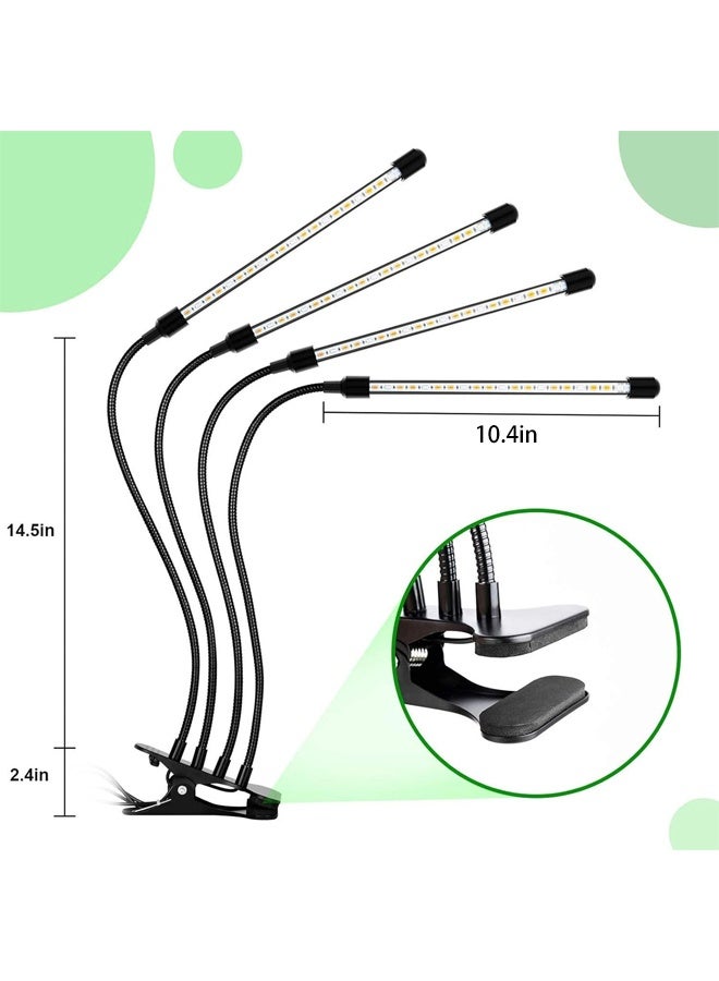 DUNISO Grow Lights For Indoor Plants，4 Head Led Grow Light，3/9/12h Timer,9 Dimmable Levels, 3 Lighting Mode﻿，Can Rotate 360 °，Suitable for Balconies, Greenhouses, Darkrooms, and Offices  - Image 5