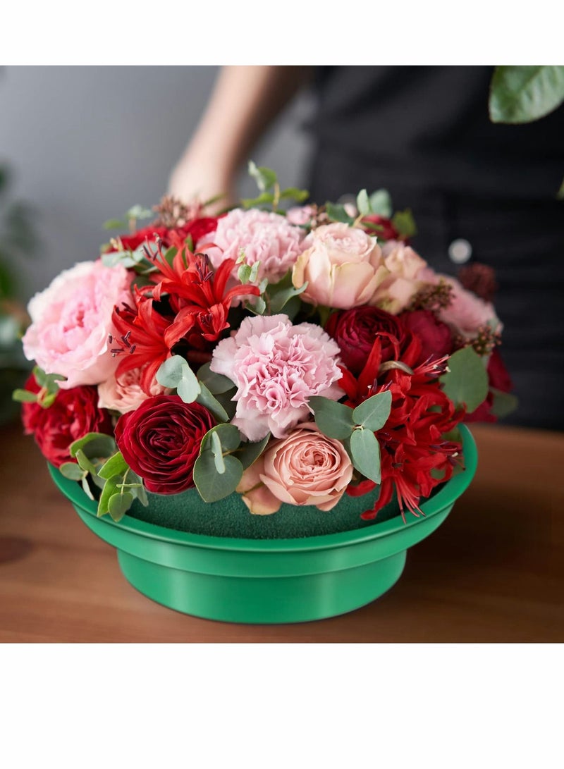 SYOSI Floral Foam Rounds in Bowls DIY Flower Arrangement Kit, Green Round Wet Flower Foam Blocks for Fresh and Artificial Flower Arrangements,Wedding Aisle Flowers, Birthday Wedding Party Decors 8 Packs - Image 4