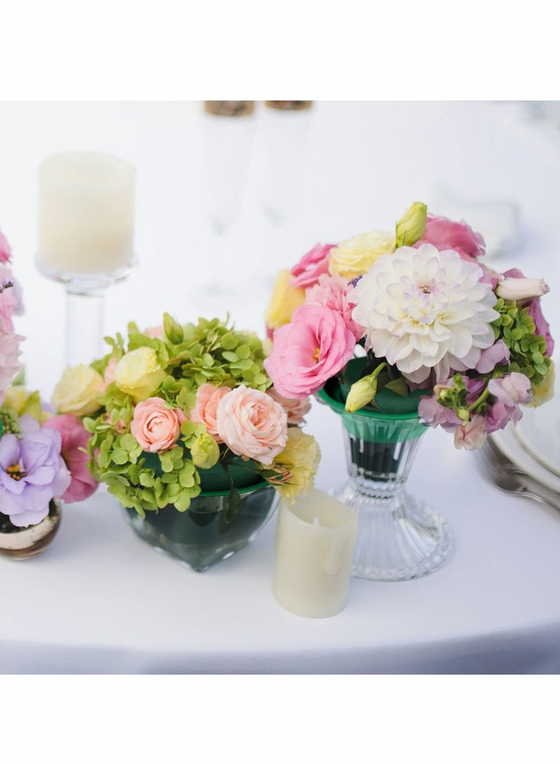 SYOSI Floral Foam Rounds in Bowls DIY Flower Arrangement Kit, Green Round Wet Flower Foam Blocks for Fresh and Artificial Flower Arrangements,Wedding Aisle Flowers, Birthday Wedding Party Decors 8 Packs - Image 5