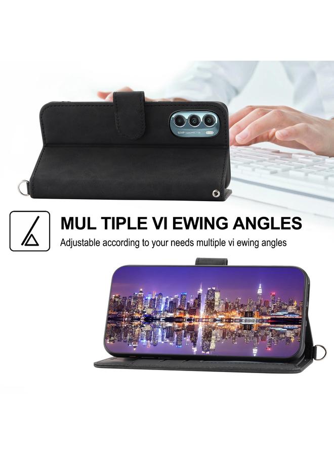 اس-توب جراب لهاتف Motorola Moto G Stylus 5G 2022، جراب هاتف من الجلد بملمس جلدي منقوش عليه زهور - Image 3