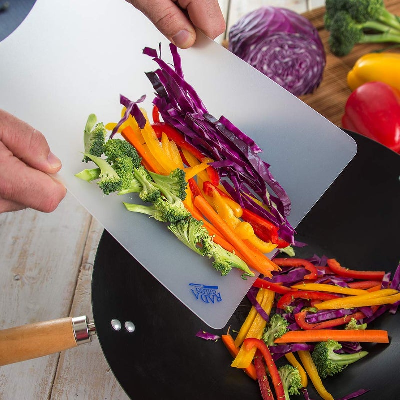 Rada Cutlery Flexible Cutting Board CB2 10x14 Durable Plastic Made in USA White