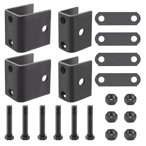 Lonffery Trailer Leaf Spring Hanger Kit for 1-3/4" Double Eye Springs, Single Axle 2000–7000 lbs, Trailer Suspension & Shackle Hardware Kit - Image 1
