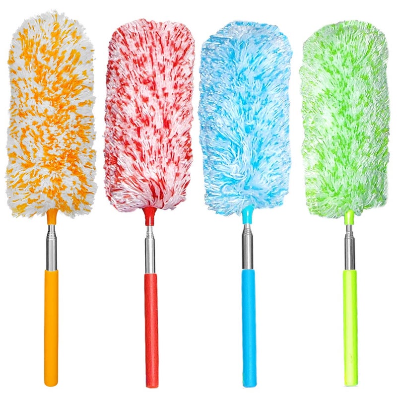 Tonmp 4 Pcs, [Microfiber] Hand [Duster] [Washable] Microfibre Cleaning Tool Extendable [Duster]s for Cleaning Office, Car, Computer, Air Condition - Image 1