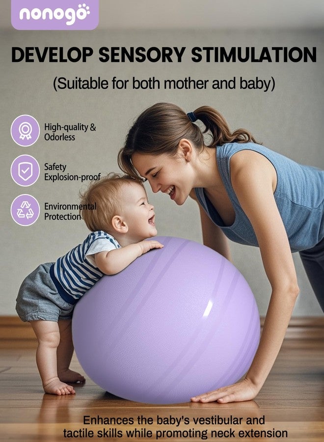 nonogo Birthing Ball for Pregnancy with Resistance Bands- Exercise Ball for Working Out, Yoga, Physical Therapy, Maternity Physio, Balance Stability Ball with Pump - Image 3